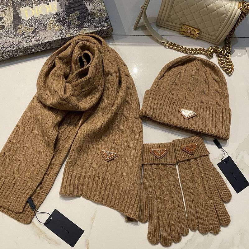 Prada Scarf Hat Gloves hm (40)