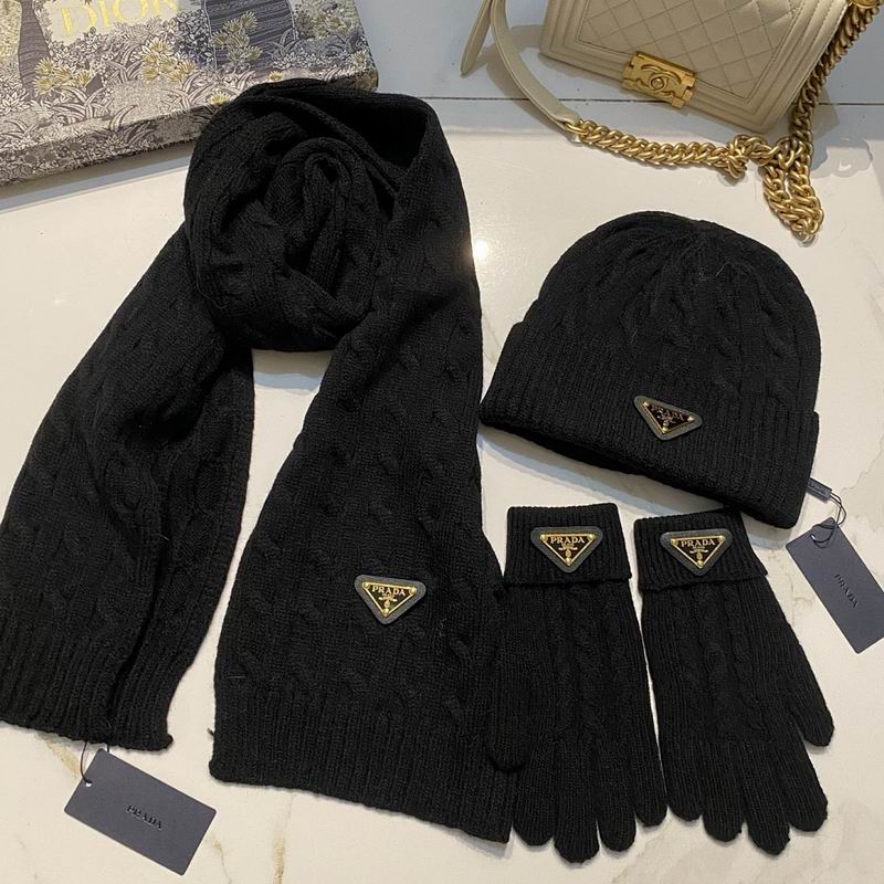 Prada Scarf Hat Gloves hm (41)
