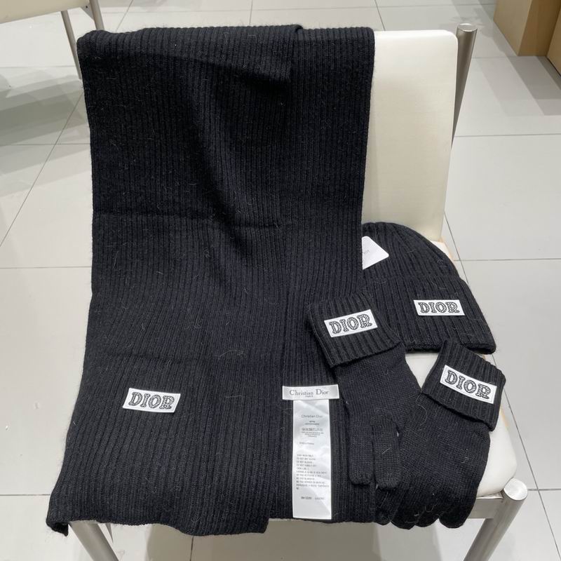 Dior Scarf Hat gloves (345)