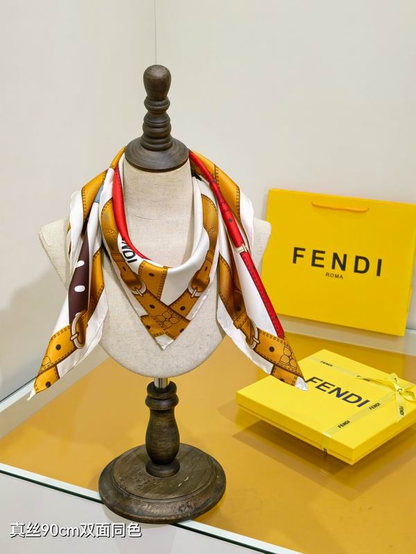 Fendi silk Scarf 90X90cm E06 (1)