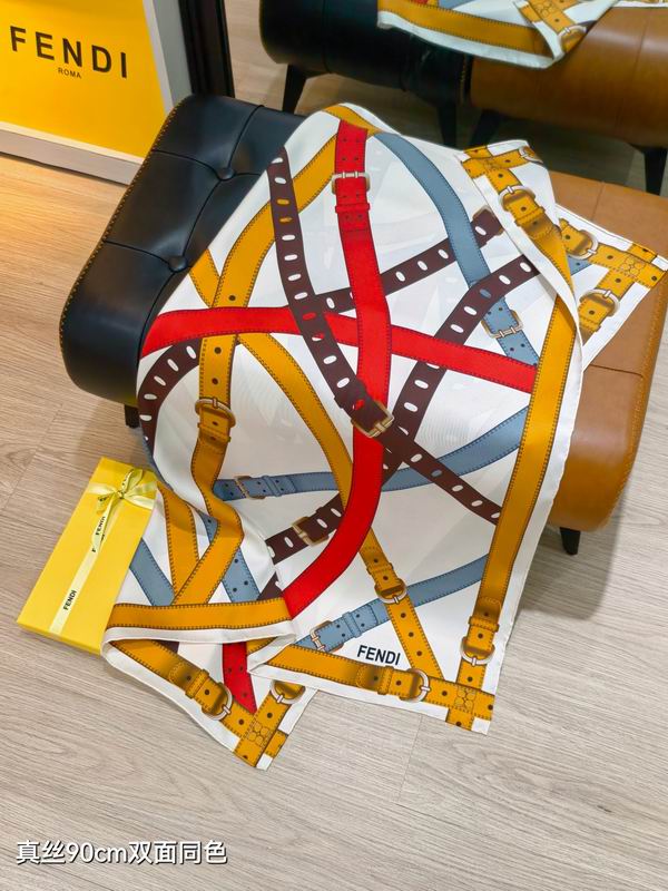Fendi silk Scarf 90X90cm E06 (5)