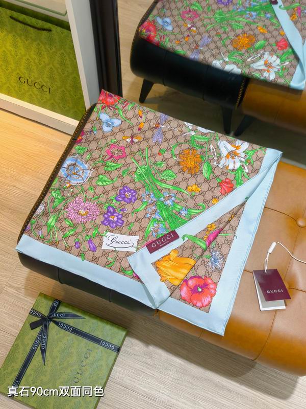 Gucci silk Scarf 90X90cm E04 (21)