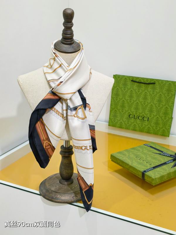 Gucci silk Scarf 90X90cm E05 (2)