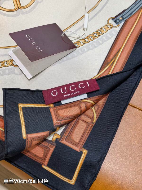 Gucci silk Scarf 90X90cm E05 (5)