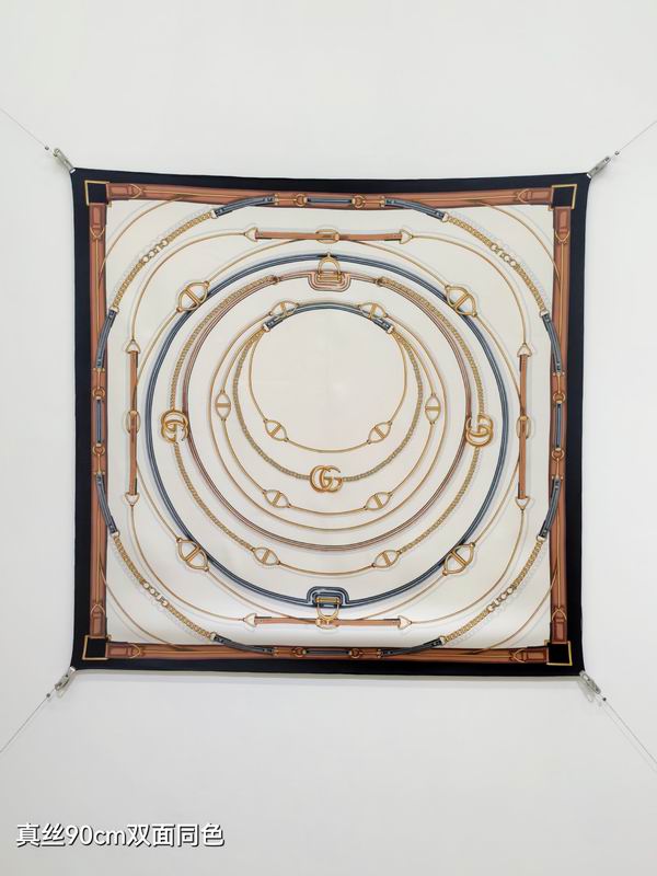 Gucci silk Scarf 90X90cm E05 (9)