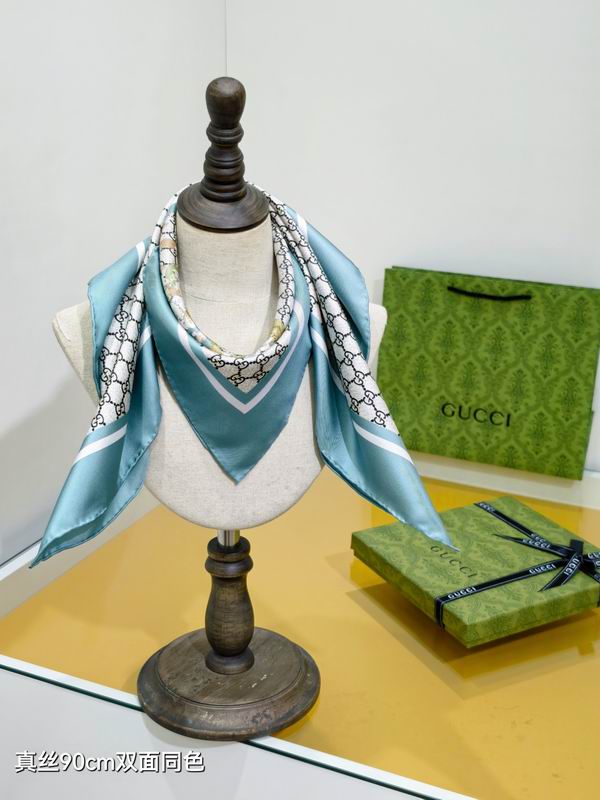 Gucci silk Scarf 90X90cm E07 (2)