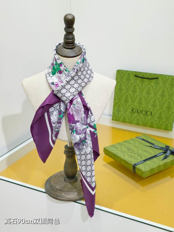 Gucci silk Scarf 90X90cm E07 (29)