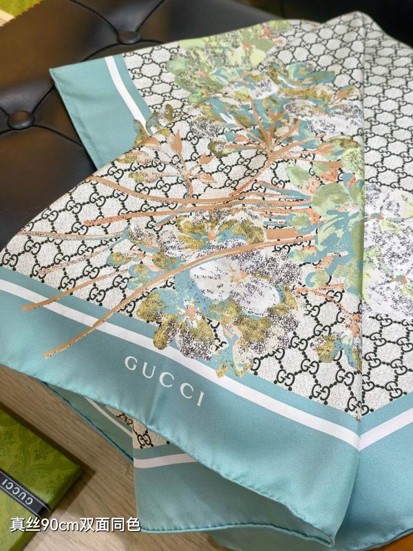 Gucci silk Scarf 90X90cm E07 (6)