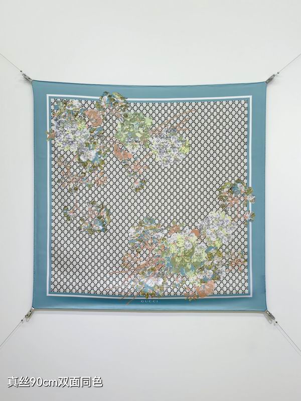 Gucci silk Scarf 90X90cm E07 (9)