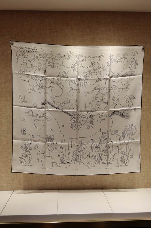 Hermes silk Scarf 90X90cm E01 (2)