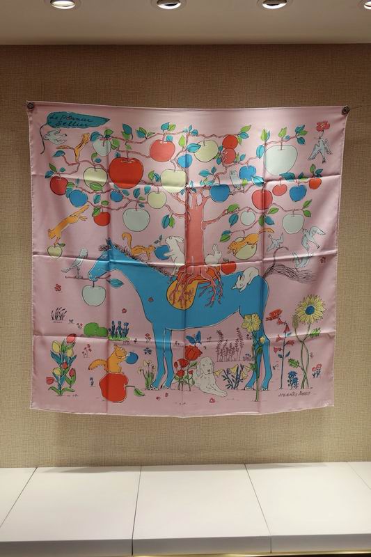 Hermes silk Scarf 90X90cm E01 (3)