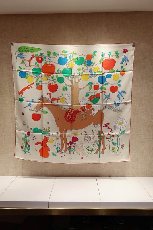 Hermes silk Scarf 90X90cm E01 (4)