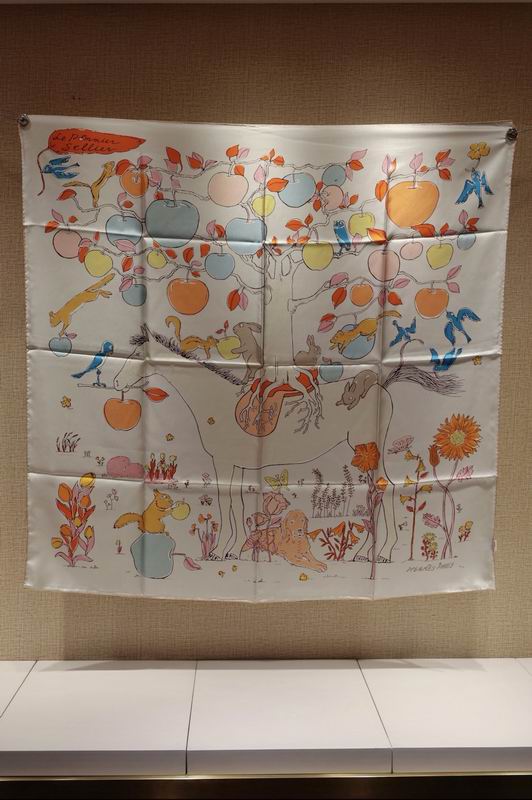 Hermes silk Scarf 90X90cm E01 (5)