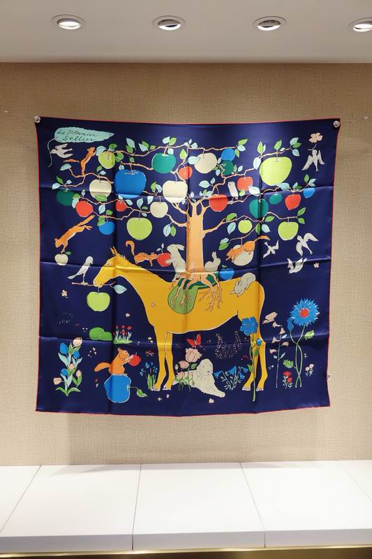 Hermes silk Scarf 90X90cm E01 (6)