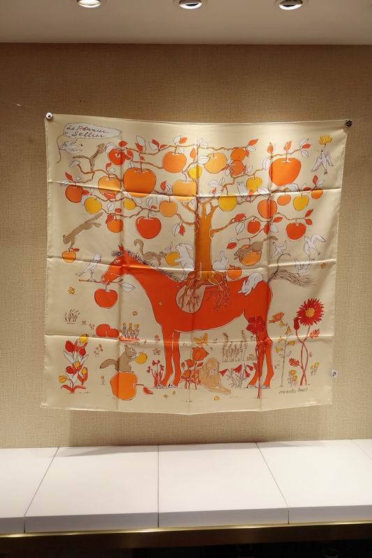 Hermes silk Scarf 90X90cm E01 (7)
