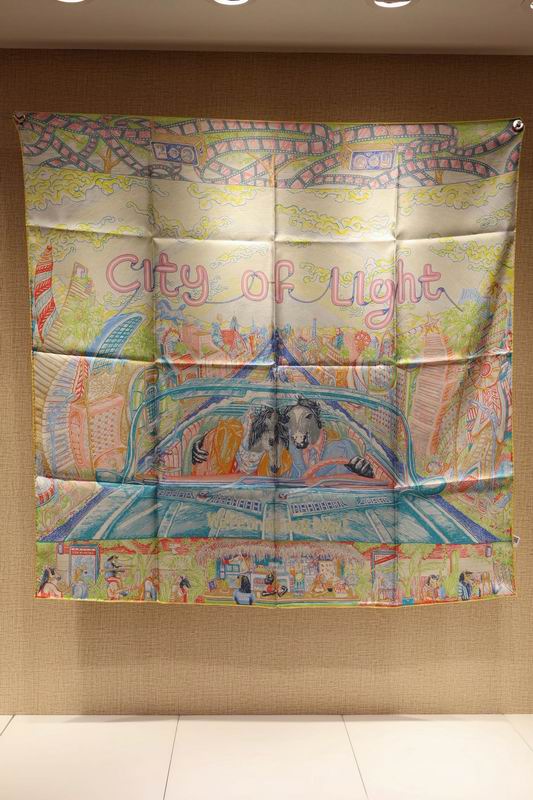 Hermes silk Scarf 90X90cm E02 (5)