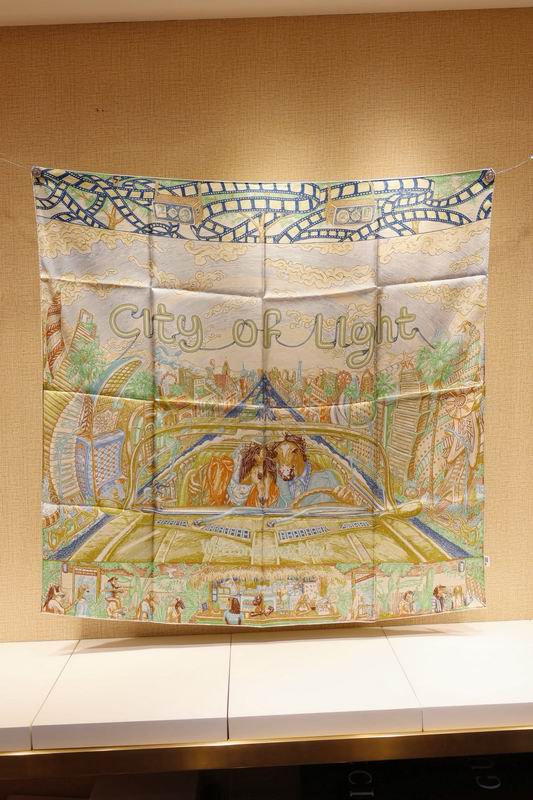 Hermes silk Scarf 90X90cm E02 (6)