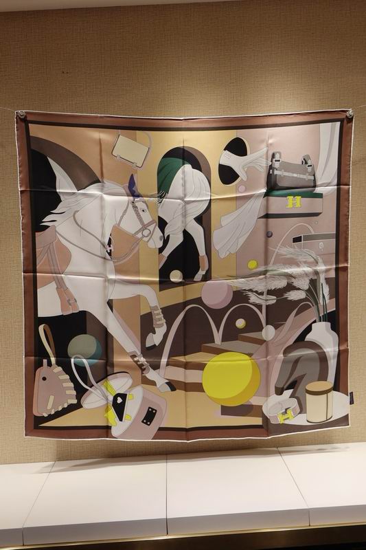 Hermes silk Scarf 90X90cm E04 (4)