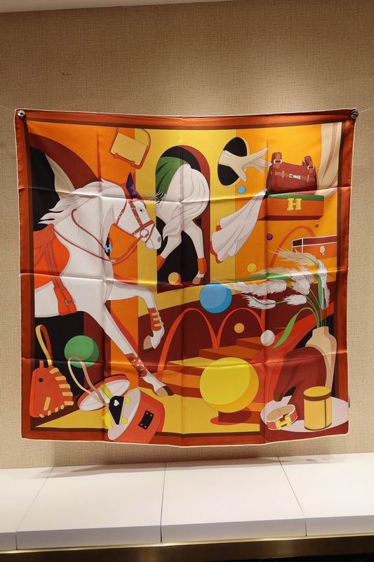 Hermes silk Scarf 90X90cm E04 (5)