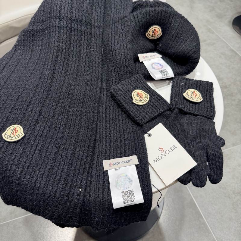 Moncler scarf hat gloves (313)