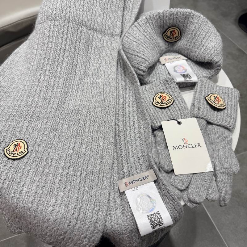 Moncler scarf hat gloves (322)