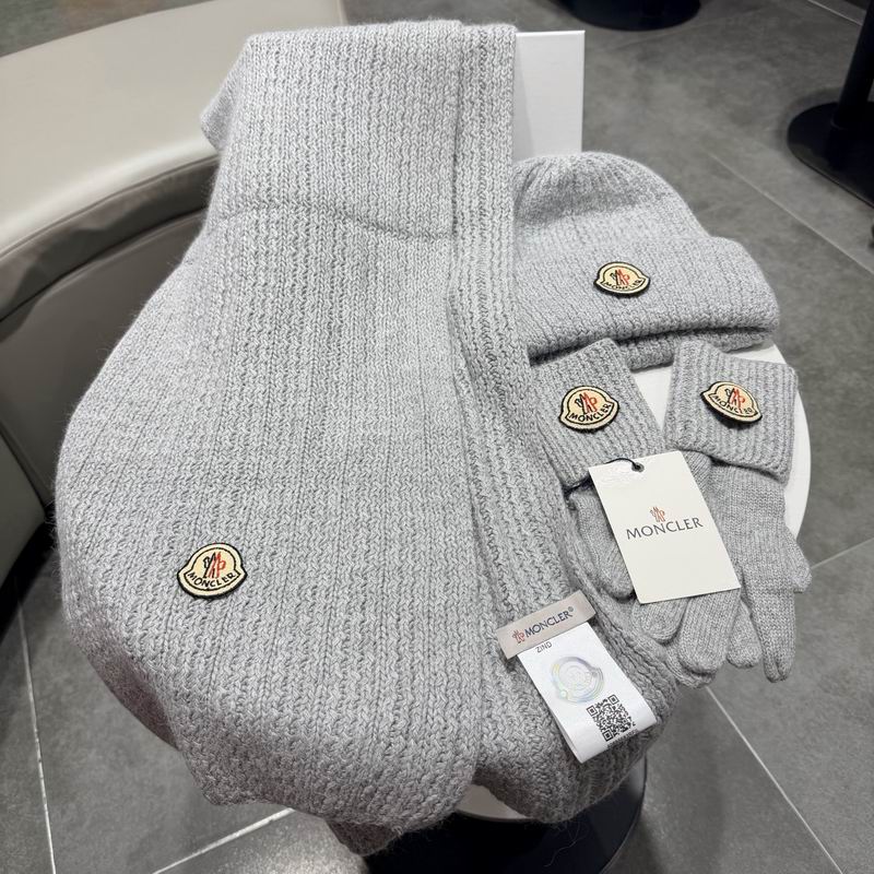 Moncler scarf hat gloves (323)