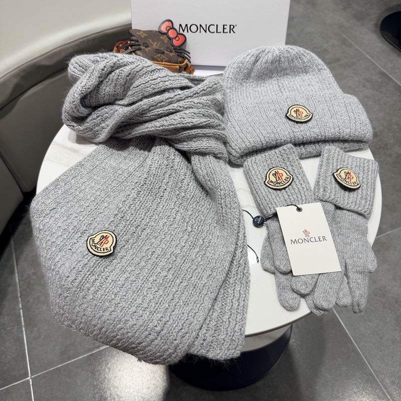 Moncler scarf hat gloves (324)