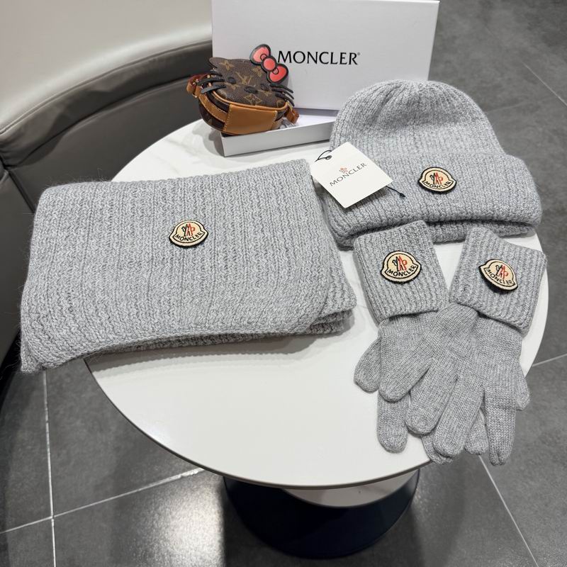 Moncler scarf hat gloves (330)