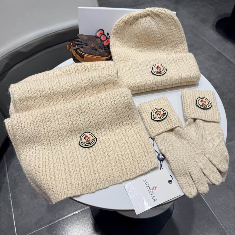Moncler scarf hat gloves (340)