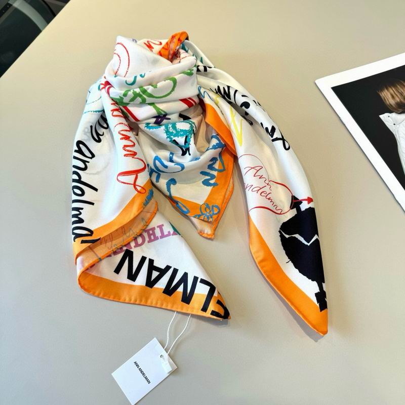 Ann Andelman silk scarf 90X90cm E02 (14)