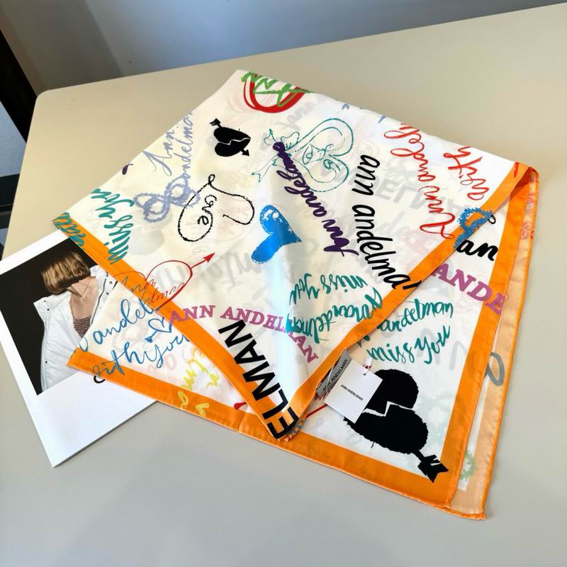 Ann Andelman silk scarf 90X90cm E02 (17)