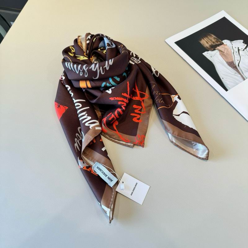 Ann Andelman silk scarf 90X90cm E02 (5)