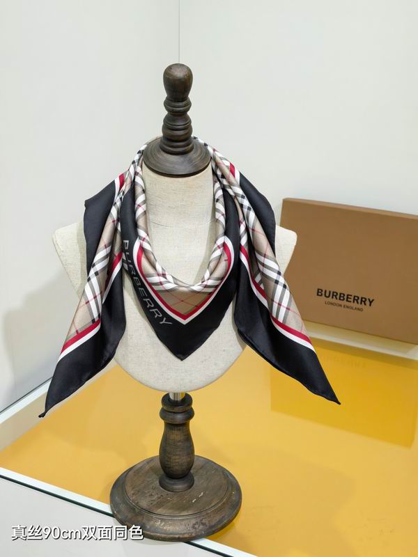 Burberry silk scarf 90X90cm E (12)