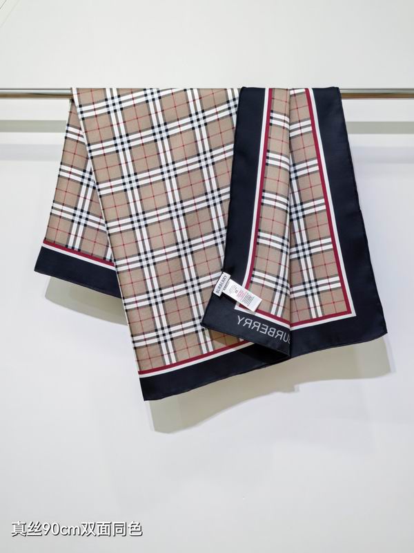 Burberry silk scarf 90X90cm E (13)