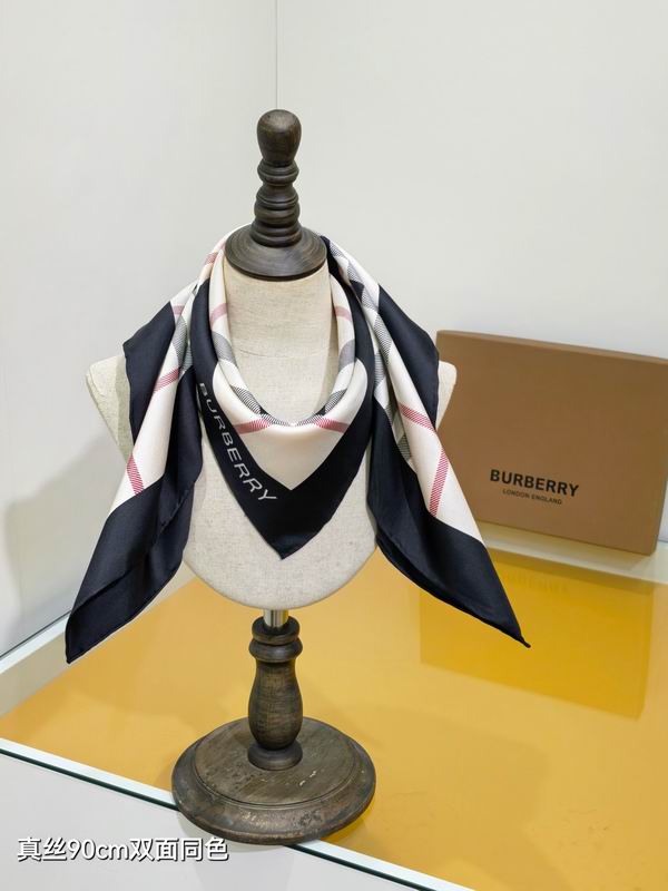 Burberry silk scarf 90X90cm E (3)