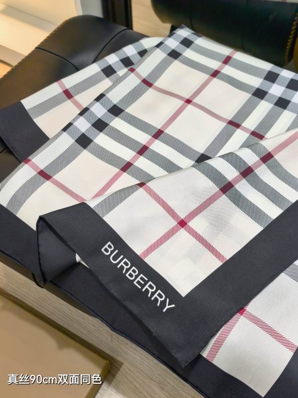 Burberry silk scarf 90X90cm E (6)