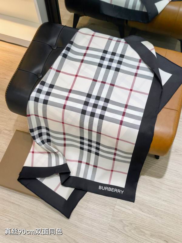 Burberry silk scarf 90X90cm E (7)