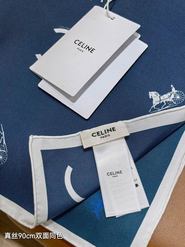Celine silk Scarf 90X90cm E39 (3)