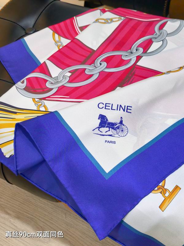 Celine silk scarf 90X90cm E11 (13)