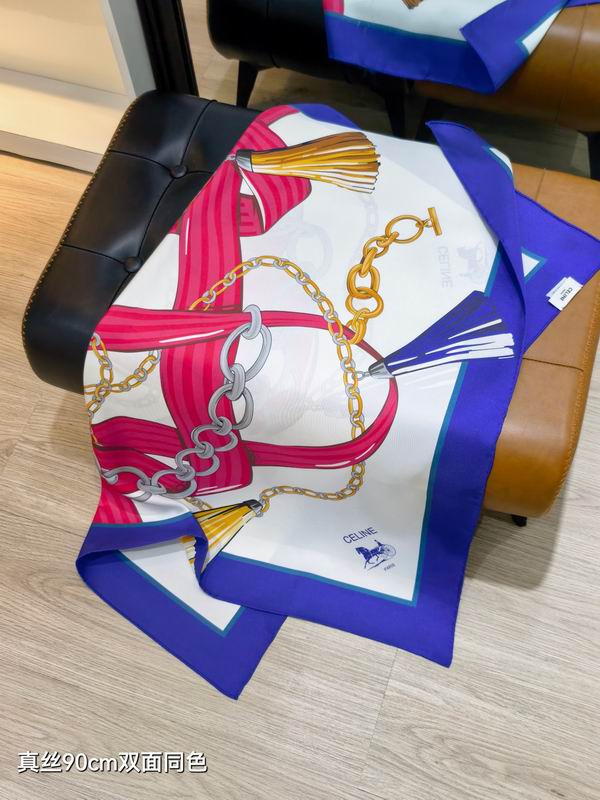 Celine silk scarf 90X90cm E11 (14)