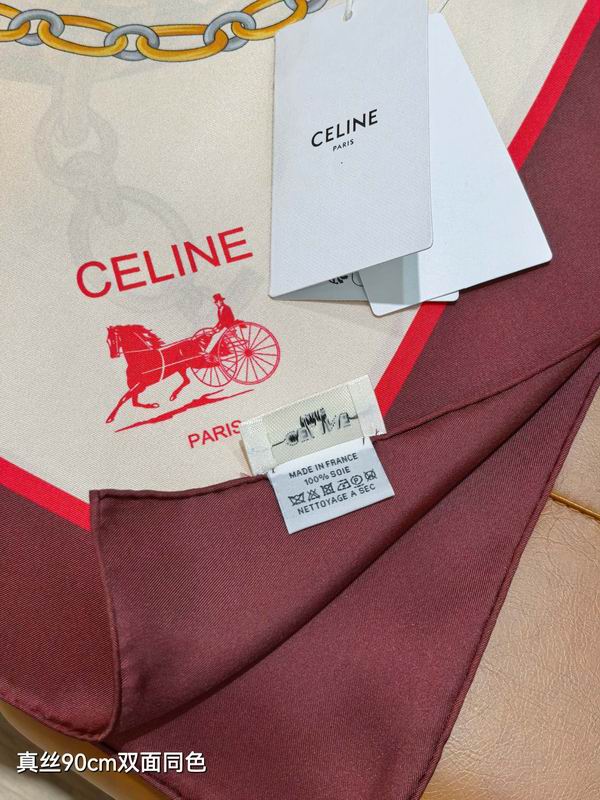 Celine silk scarf 90X90cm E11 (3)