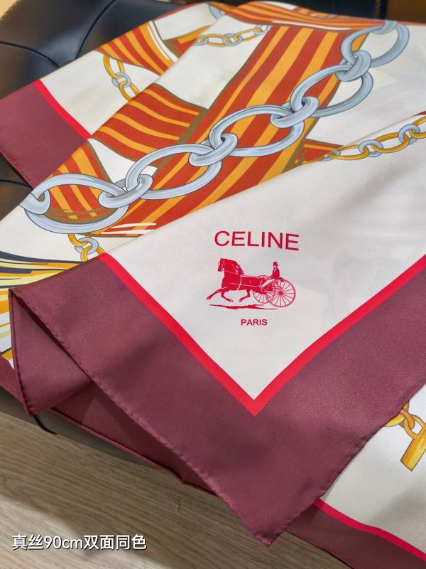 Celine silk scarf 90X90cm E11 (4)