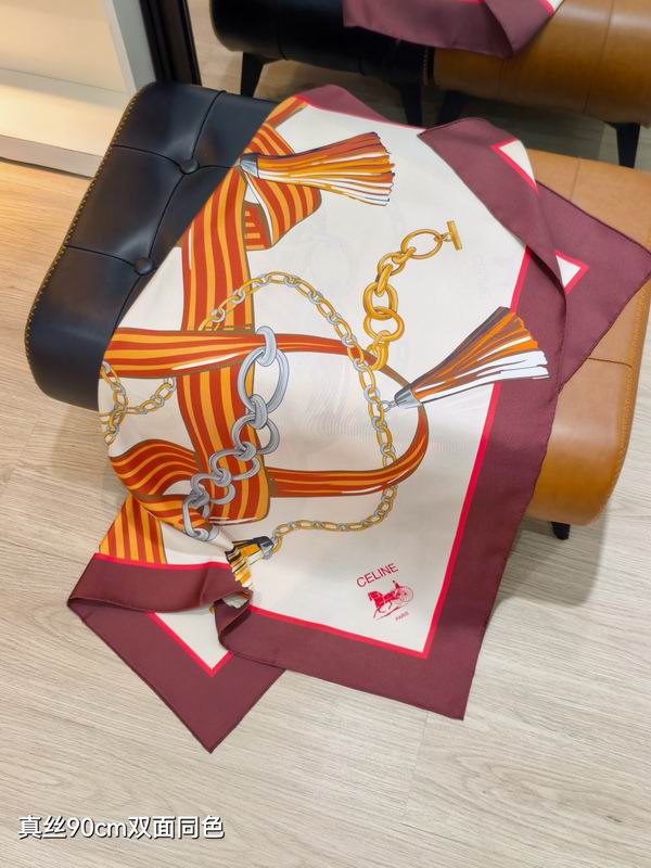 Celine silk scarf 90X90cm E11 (5)