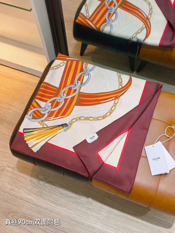 Celine silk scarf 90X90cm E11 (6)