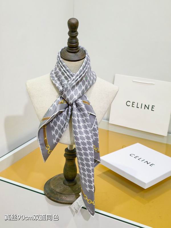 Celine silk scarf 90X90cm E45 (11)