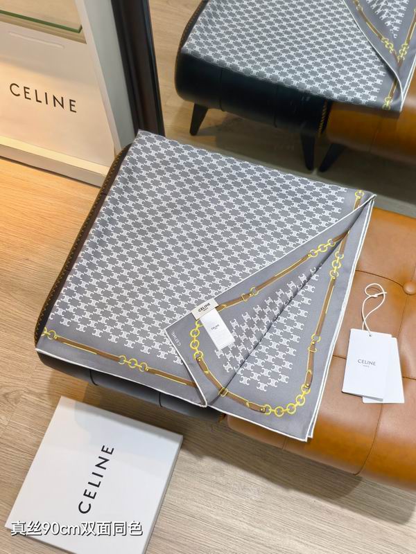 Celine silk scarf 90X90cm E45 (17)