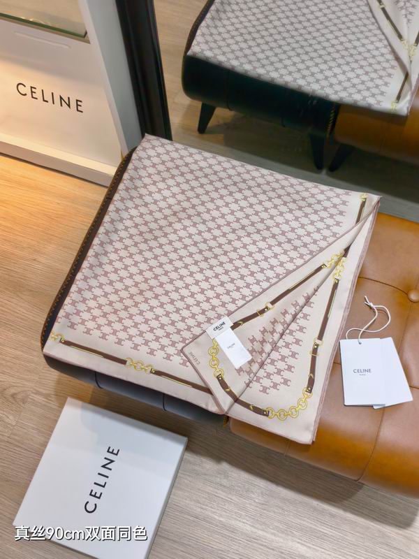 Celine silk scarf 90X90cm E45 (26)