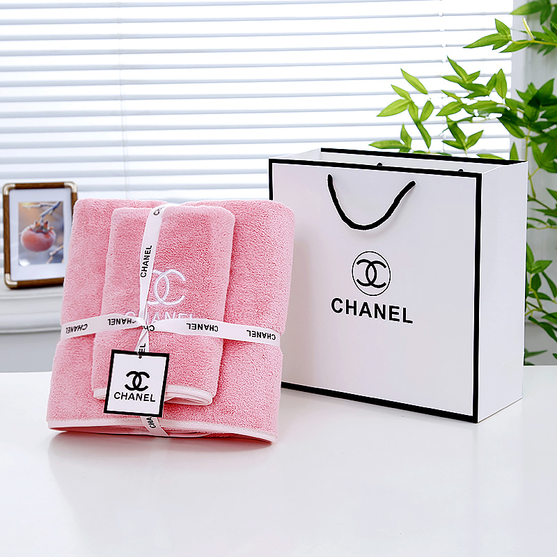 Chanel 浴巾70X140cm 毛巾35X75cm (10)