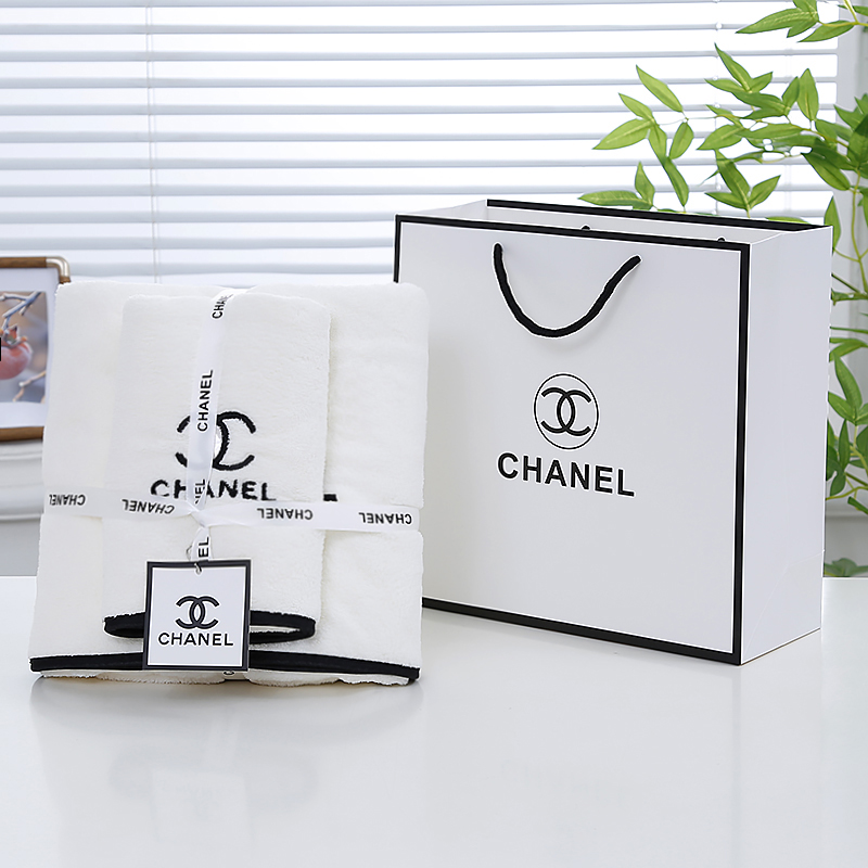 Chanel 浴巾70X140cm 毛巾35X75cm (11)