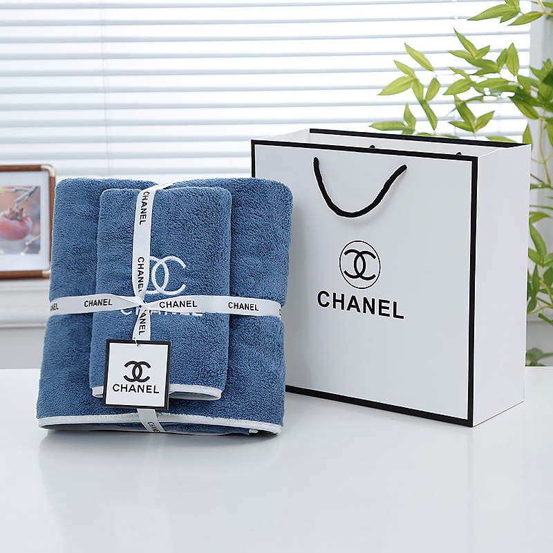 Chanel 浴巾70X140cm 毛巾35X75cm (8)